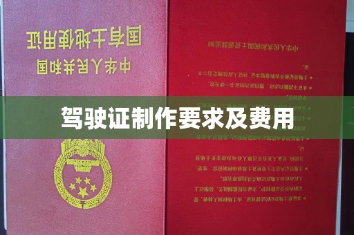 和静驾驶证制作要求及费用