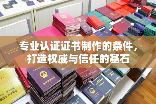 和静专业认证证书制作的条件，打造权威与信任的基石