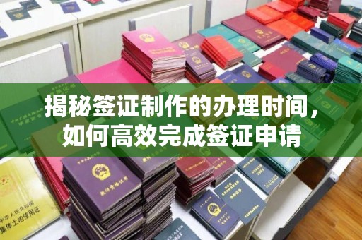 和静揭秘签证制作的办理时间，如何高效完成签证申请