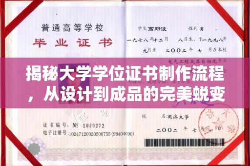 和静揭秘大学学位证书制作流程，从设计到成品的完美蜕变
