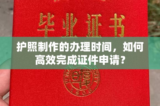 和静护照制作的办理时间，如何高效完成证件申请？