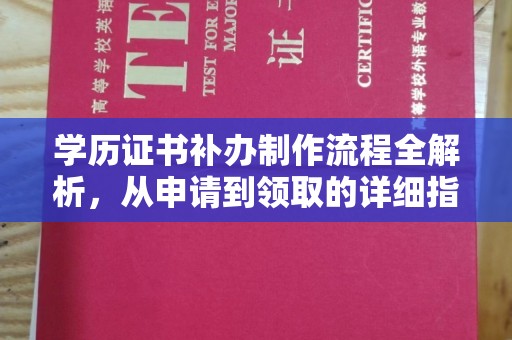 和静学历证书补办制作流程全解析，从申请到领取的详细指南