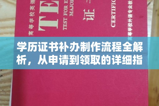 和静学历证书补办制作流程全解析，从申请到领取的详细指南